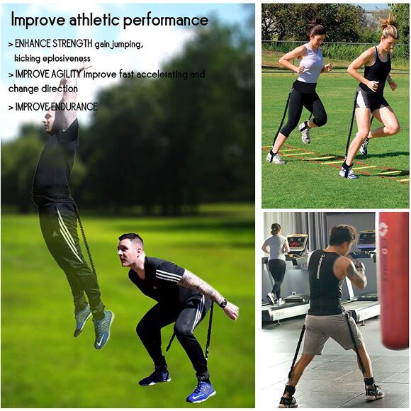 Booty Legs Resistant Bands With Adjustable Belt 3 Adaptable Levels Of Resistance - Picture 6 of 12